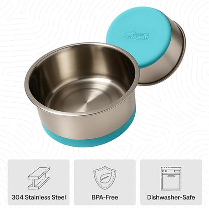 GORILLA GRIP Dog Bowl, Holds 4 Cups, Food Grade 304 Stainless Steel Food and - Image 6