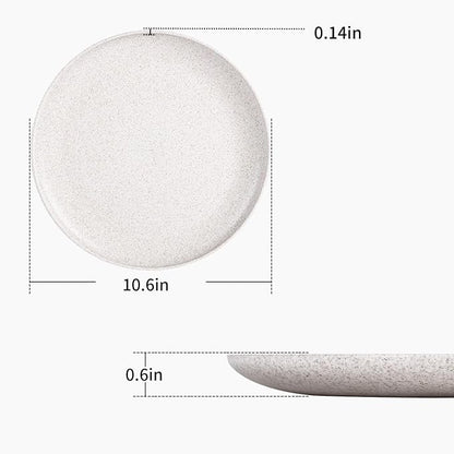 MISS BIG Wheat Straw Plates Set of 8, 10 Inch Dinner Plates, BPA Free | - Image 5