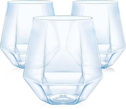 Maaacute 40 Pack Plastic Stemless Wine cocktail Whiskey Champagne Glasses by Maaacute