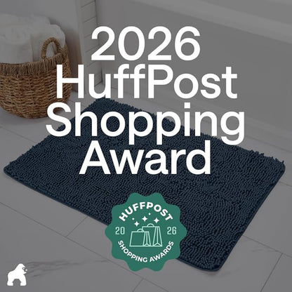 GORILLA GRIP Bath Rug Mat 48x17, Thick Soft Absorbent Chenille, Quick Dry - Image 6