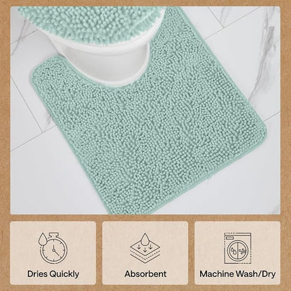 GORILLA GRIP Plush Absorbent Shaggy Chenille Bath Rug Mat - Image 7