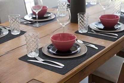 Faux Cotton Linen Placemats Set of 6, Cloth Washable Farmhouse Dining Table Mats - Image 9
