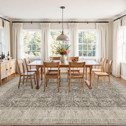 6x9 Area Rugs for Living Room: Vintage Boho Neutral Washable Rug Indoor Soft - Image 9