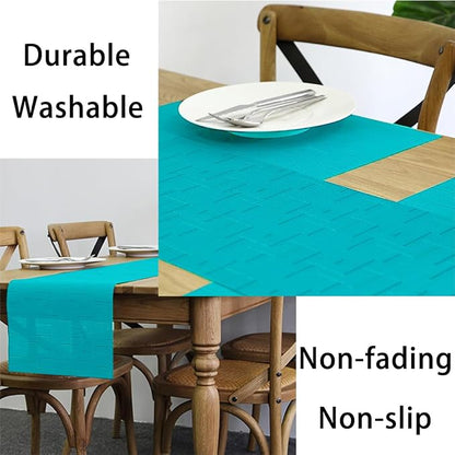 PIGCHCY Placemats Set of 8 Washable Durable Place Mats Vinyl Heat Resistant - Image 5