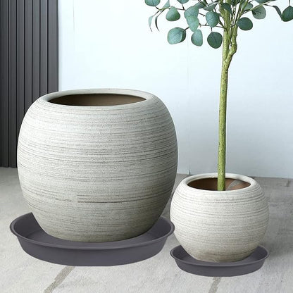 3 Pack of 20 22 inch Plant Saucer, 3.6" Depth Tray, Large Deep Garden Plastic - Image 7
