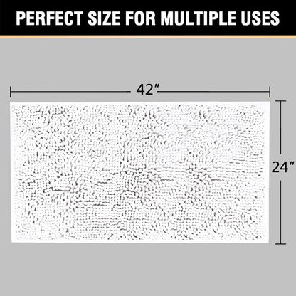 H.VERSAILTEX Microfiber Bath Rugs Chenille Floor Mat Ultra Soft Washable - Image 2