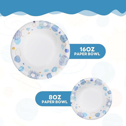 30 Count 8oz Paper Bowls, Disposable Bowls Microwaveable, Soak Proof and Cut - Image 7