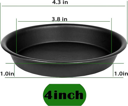 6 Pack Plastic Plant Saucer Water Drip Tray, 4 5 6 7 8 9 10 11 12 13 15 17 19 - Image 2