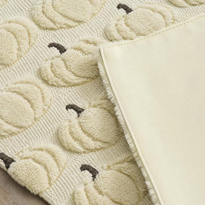 Artoid Mode Beige Soft Faux Fur Fall Table Runner 13x72 Inch | Seasonal Kitchen - Image 8