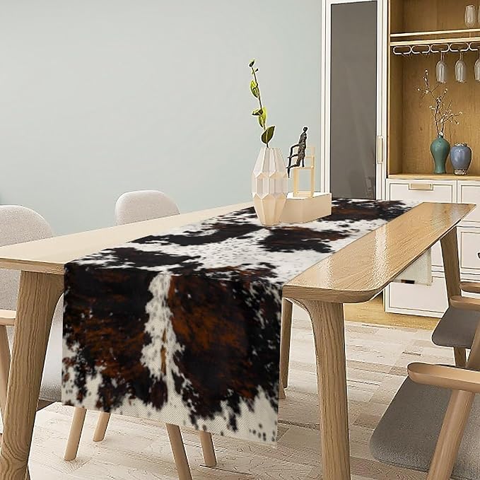 Cow Print Table Runner, 13x70 Inch - Image 2