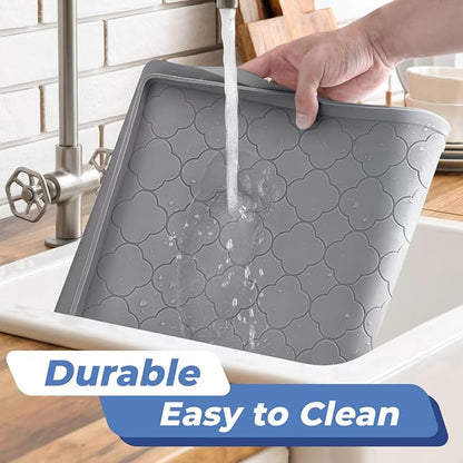 Jin&Bao Waterproof Under Sink Mat 46" x 22", Thick Silicone Mat Cabinet - Image 4