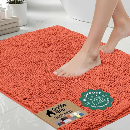 GORILLA GRIP Bath Rug Mat 60x24, Thick Soft Absorbent Chenille, Quick Dry by Unknown