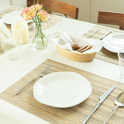 Placemats Set of 8 Vinyl/Plastic Woven Place Mats - Image 7