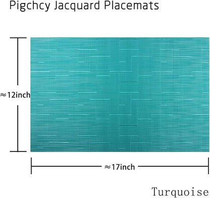 PIGCHCY Placemats Set of 8 Washable Durable Place Mats Vinyl Heat Resistant - Image 2