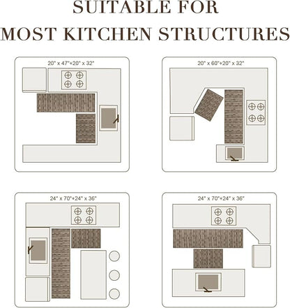 Kitchen Rugs Sets of 2-Non Slip Kitchen Mats - Image 5