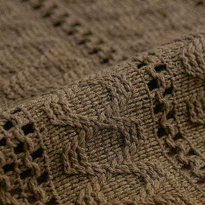 Artoid Mode Coffee Woven Farmhouse Hollow Table Runner 12x60 Inch | Holiday - Image 7