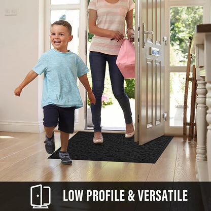 HIYARD Front Door Mat, Absorbent Dirt Trapping Welcome Door Mat Indoor Outdoor - Image 5
