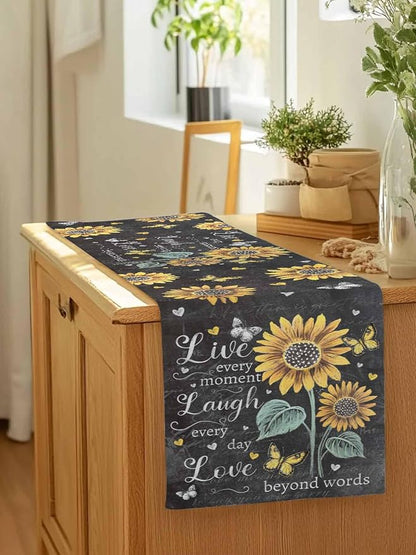 Retro Sunflower Table Runners 36 Inches Long, Spring Summer Farmhouse Table - Image 7
