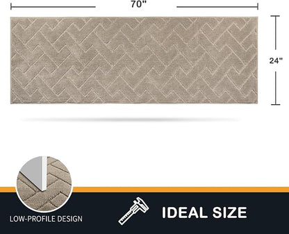 PURRUGS Dirt Trapping Door Mat 24" x 70", Non-Slip Machine Washable Entry Rug - Image 2