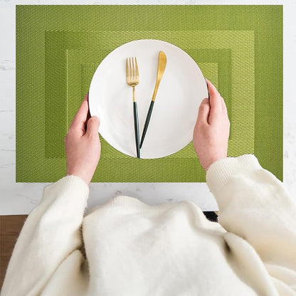 PIGCHCY Placemats Set of 12 Washable Durable Place Mats Vinyl Heat Resistant - Image 6