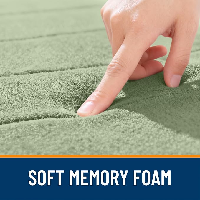 OLANLY Memory Foam Bath Mat 40x32, Super Soft Absorbent Bathroom Rugs, Quick Dry - Image 5