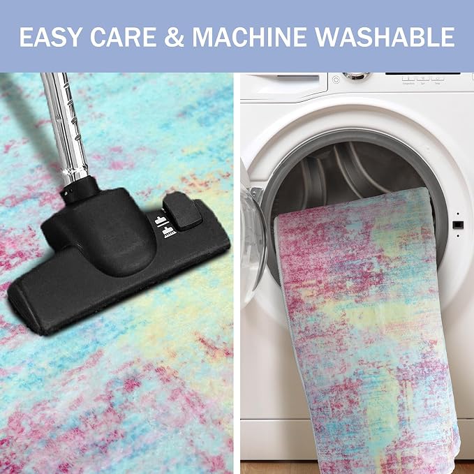 IOHOUZE Abstract Runner Rug 3x7 Ft Washable Runners - Image 3