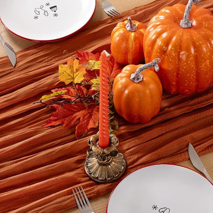 Terracotta Cheesecloth Table Runner 120 Inches 10 Pack Gauze Table Runner | - Image 6