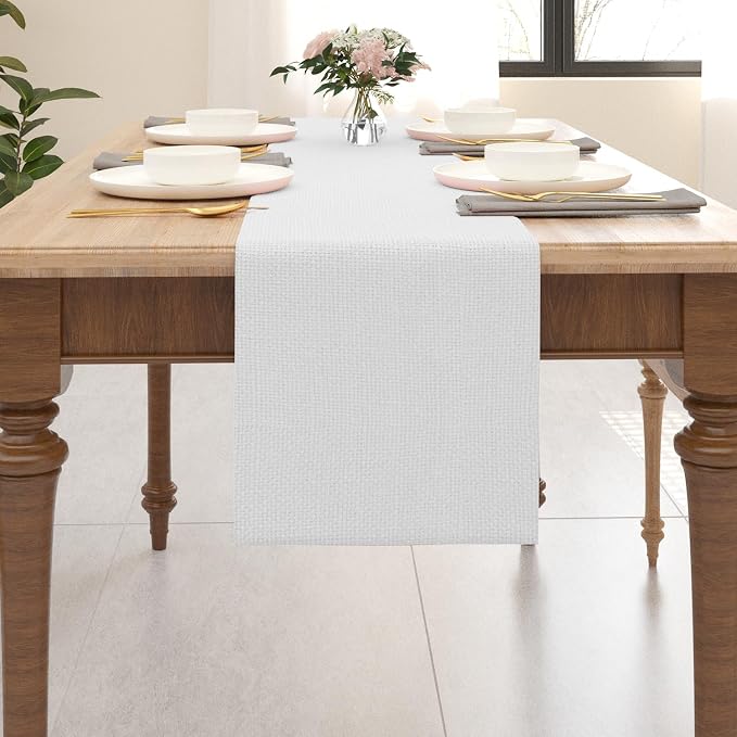 Table Runner Cloth 12 x 60 Inches Farmhouse Kitchen Coffee Burlap Dining Table by NATUS+WEAVER