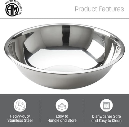 American Metalcraft 16" Stainless Steel Mixing Bowl - Image 3