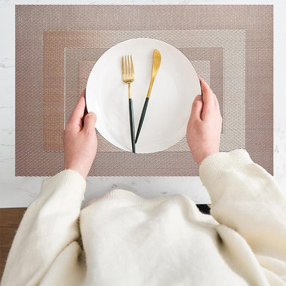 PIGCHCY Placemats, Heat Resistant Non Slip Durable Plastic Place Mats, Washable - Image 3