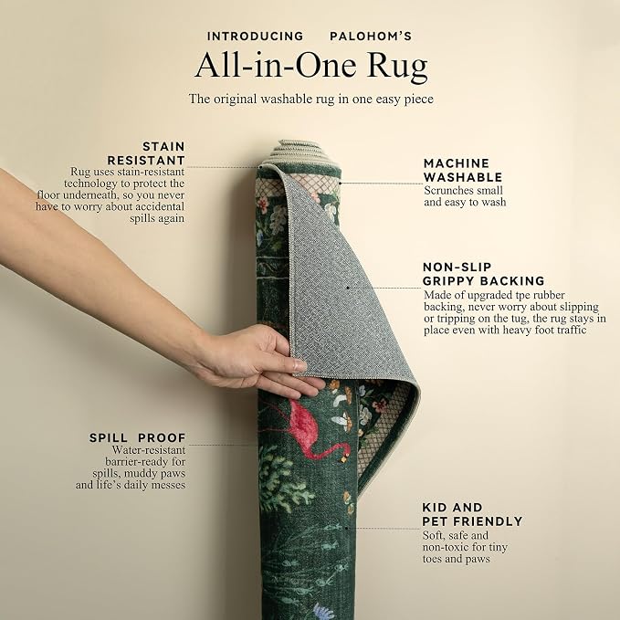 Machine Washable Rug for Living Room: 9x12 Area Rugs for Bedroom Stain - Image 4