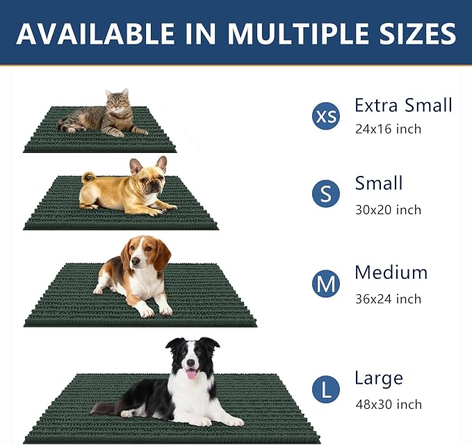 Smiry Dog Door Mat for Muddy Paws 24x16, Absorbent Dirt Trapper, Non-Slip - Image 3