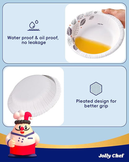 160 Count Paper Bowls 20 oz Soak Proof and Cut Proof Microwave Safe Heavy Duty - Image 3