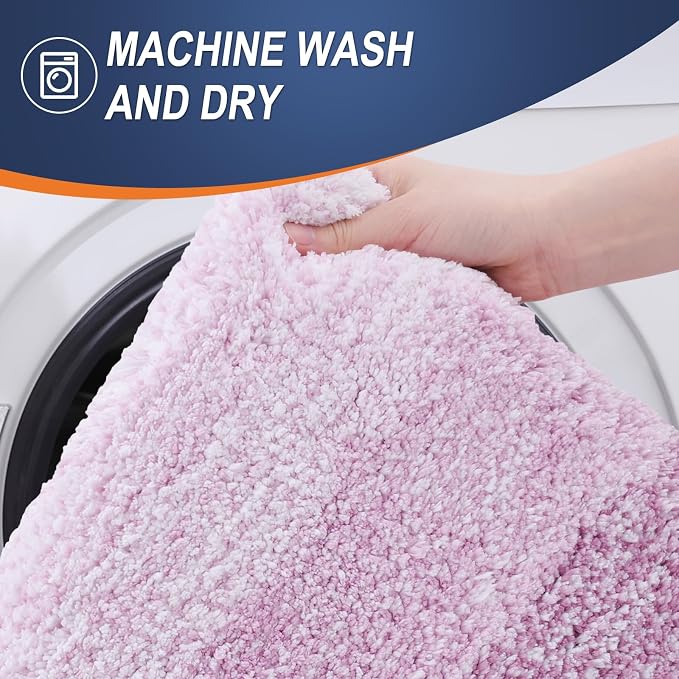 OLANLY Small Bathroom Rugs Mat 24x16, Extra Soft Absorbent Microfiber Bath Rugs - Image 6