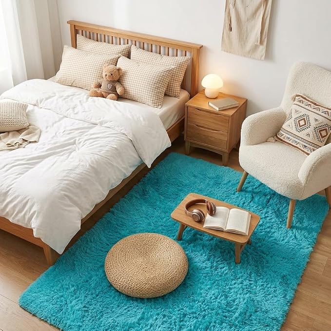 Mugorn 2x3 Rugs for Bedroom, Fluffy Area Rugs for Living Room, Soft Shag Kids - Image 7