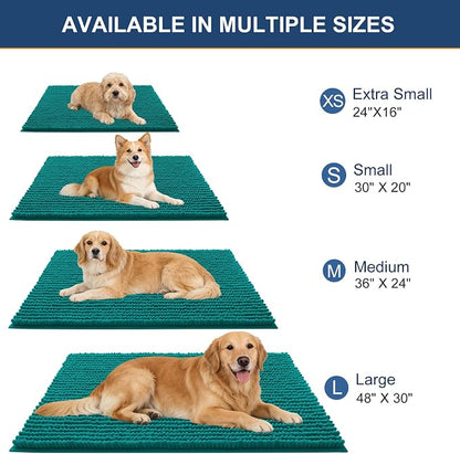 OLANLY Dog Door Mat for Muddy Paws 24x16, Ultra Absorbent Chenille Mud Doormat - Image 2