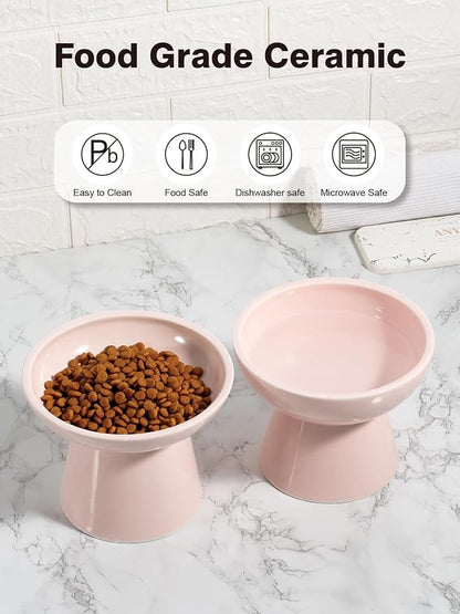 LoeJan Elevated Cat Food and Water Bowls Set - Image 6