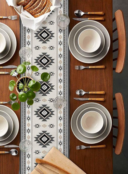 Boho Table Runners 72 Inches Long, Abstract Southwestern Kitchen Dining Tables - Image 5