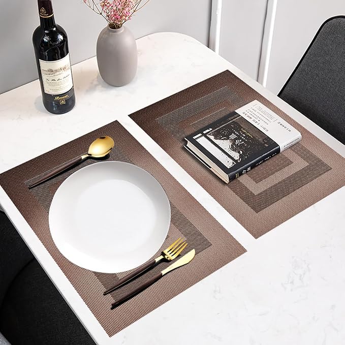 PPIGCHCY Placemats Set of 8 Washable Durable Place Mats Vinyl Heat Resistant - Image 6