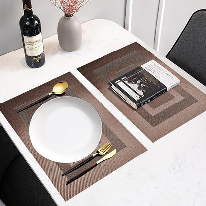 PPIGCHCY Placemats Set of 8 Washable Durable Place Mats Vinyl Heat Resistant - Image 6