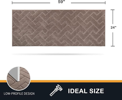 PURRUGS Dirt Trapping Door Mat 24" x 59", Non-Slip Machine Washable Entry Rug - Image 2