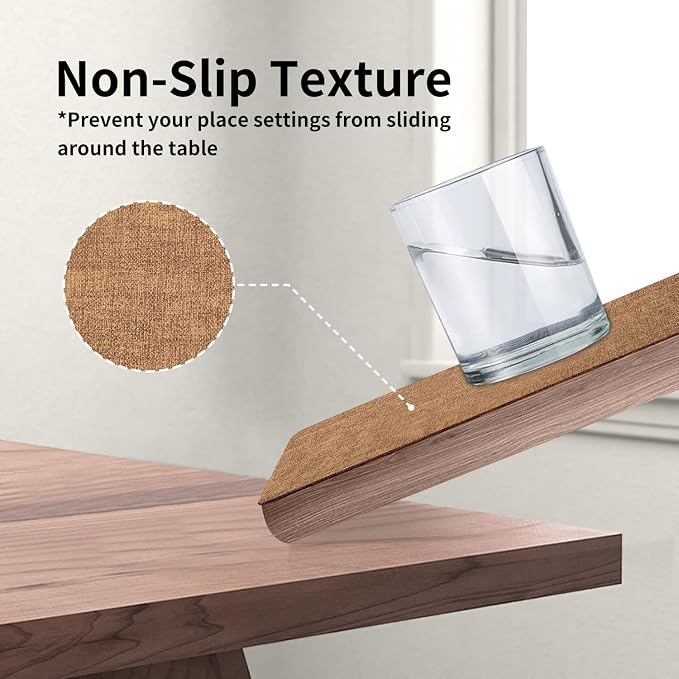 Maxpearl Faux Leather Placemats Set of 4, Suitable - Image 3