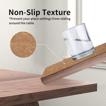 Maxpearl Faux Leather Placemats Set of 4, Suitable - Image 3