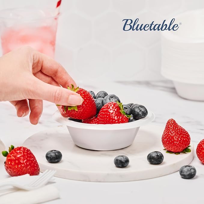 Bluetable 5 oz Bowls Plastic Small Bulk Case Pack Disposable Bowl White – - Image 4