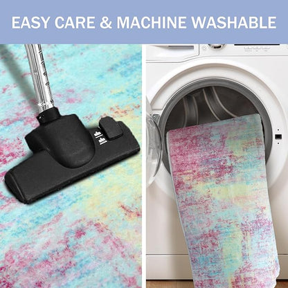 IOHOUZE Abstract Runner Rug 2x12 Ft Washable Runners - Image 3
