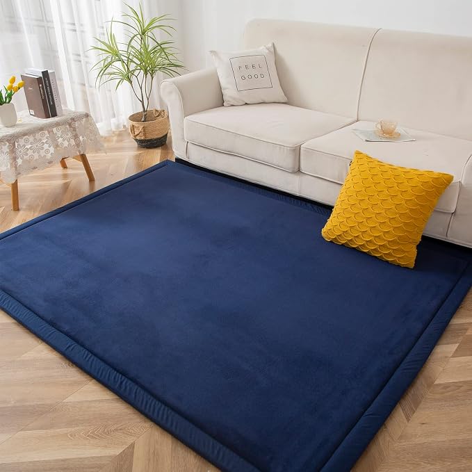 MAXYOYO Coral Velvet Area Rug, Thick Japanese Tatami Mat Living Room Carpet - Image 2