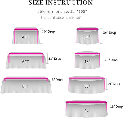 10-Pack Satin Table Runner Purple 12 x 108 inches Long, Table Runners - Image 5