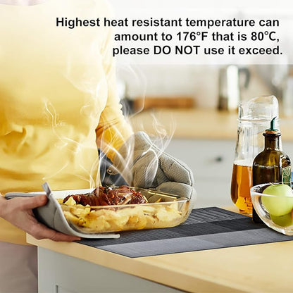 Aofmee Table Runner and Placemats Set of 6 Washable, Heat Resistant Place Mats - Image 5