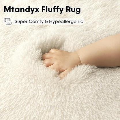 Large 9x12 Area Rug for Living Room, Soft Shag Rugs for Bedroom, Non-Slip Ultra - Image 3