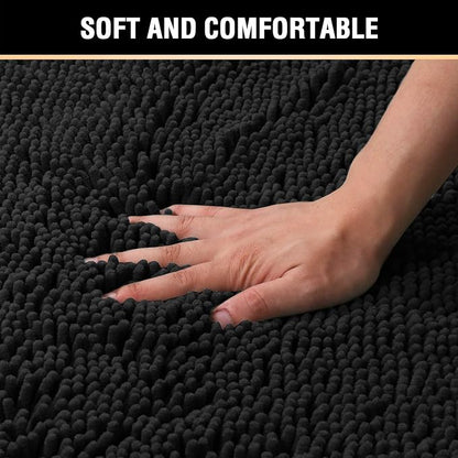 H.VERSAILTEX Microfiber Bath Rugs Chenille Floor Mat Ultra Soft Washable - Image 4